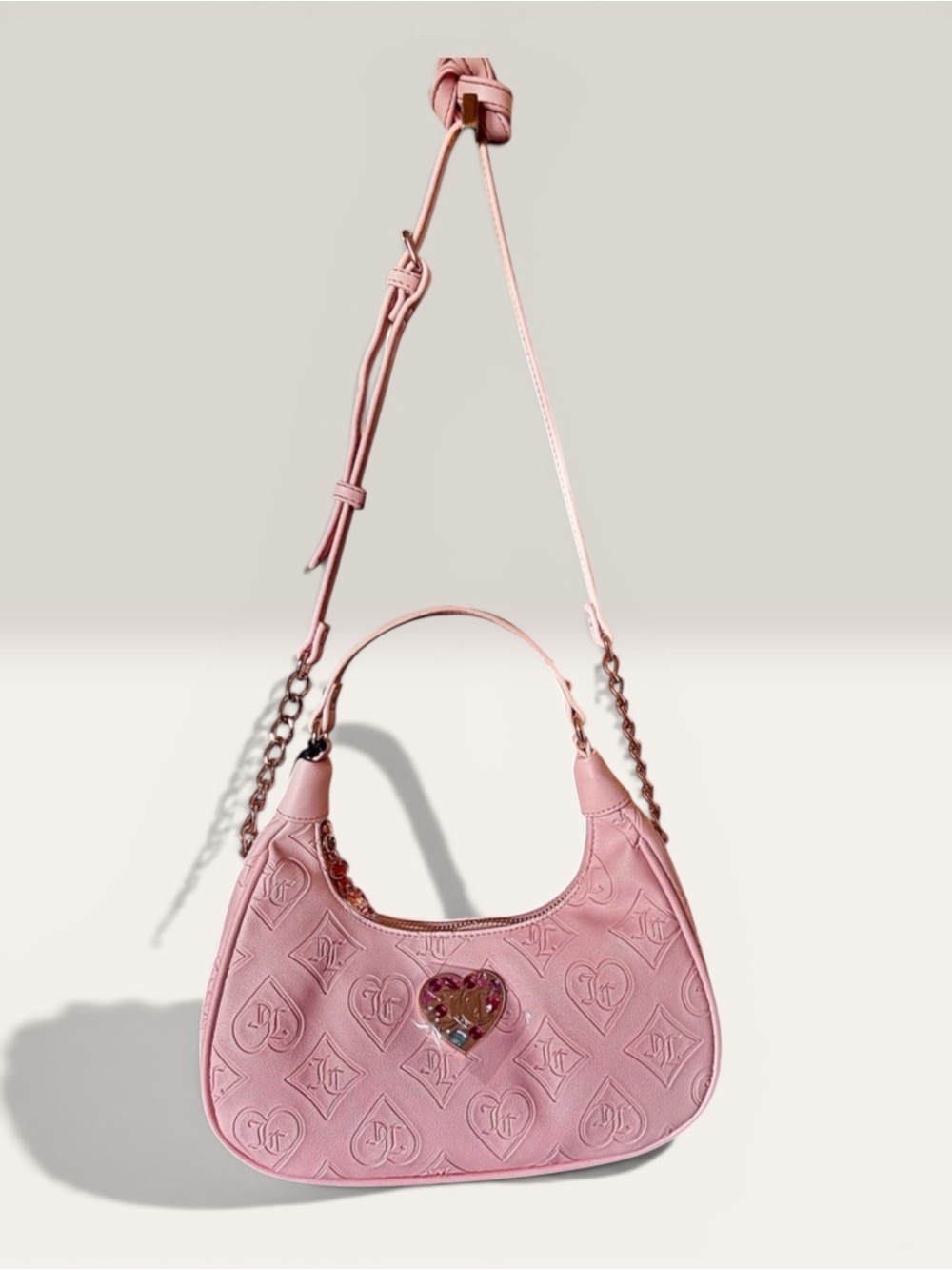 Juicy Couture Blush Pink Clay Glitzed out Hobo. Brand new w/ tags. Flawless
